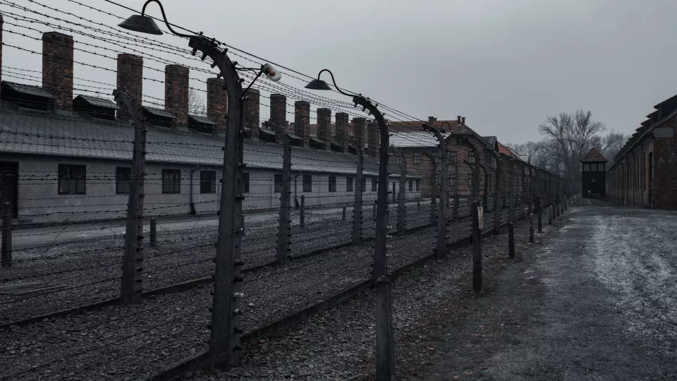 Fotografi från koncentrationsläger. 
